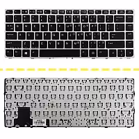 کیبرد لپ تاپ اچ پی EliteBook Folio 9470M مشکی با فریم نقره ای