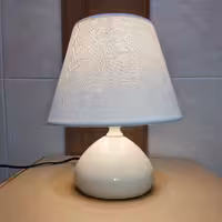 آباژور رومیزی پایه  فلز  کوتاه  کد  501 کرم