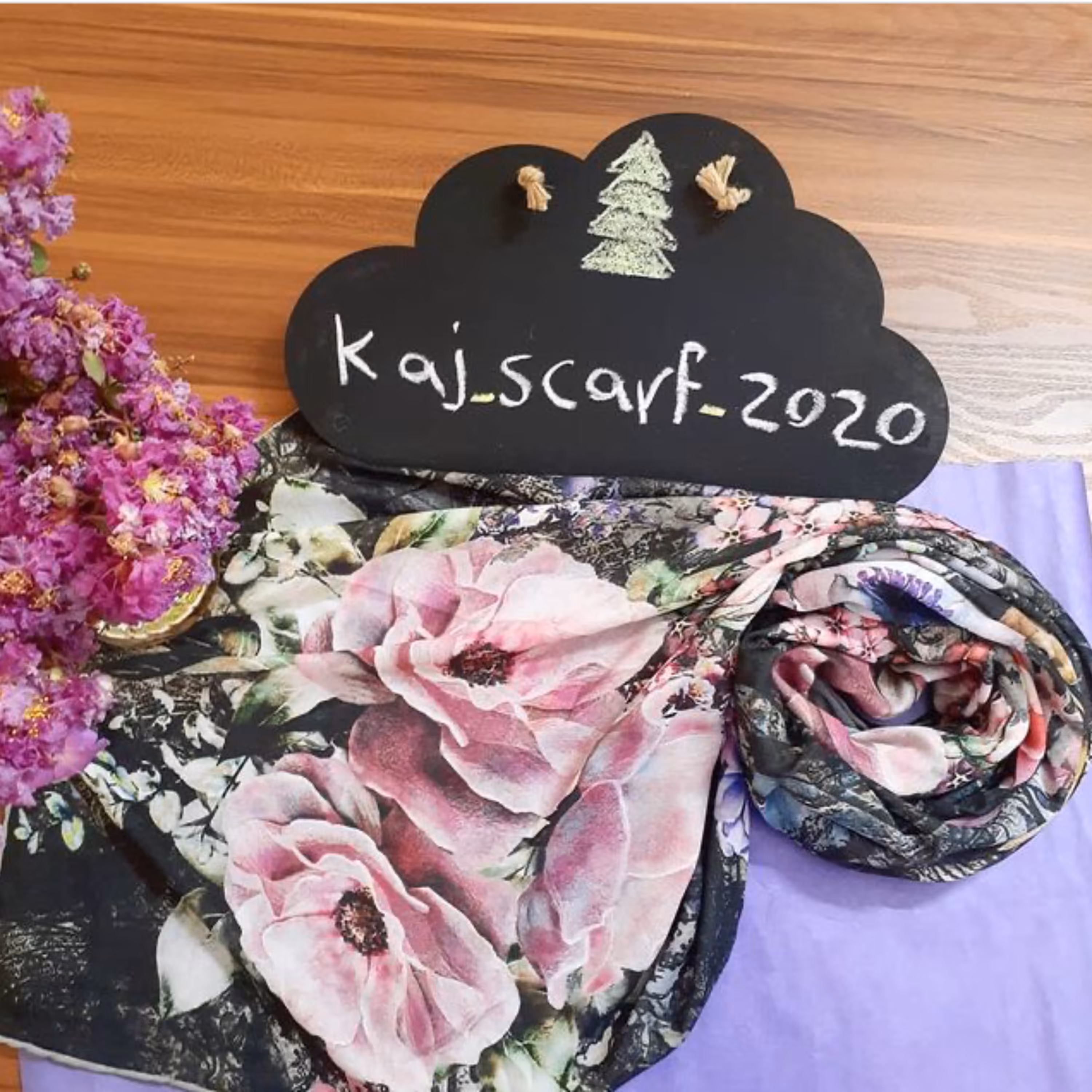 روسری گل بنفشه