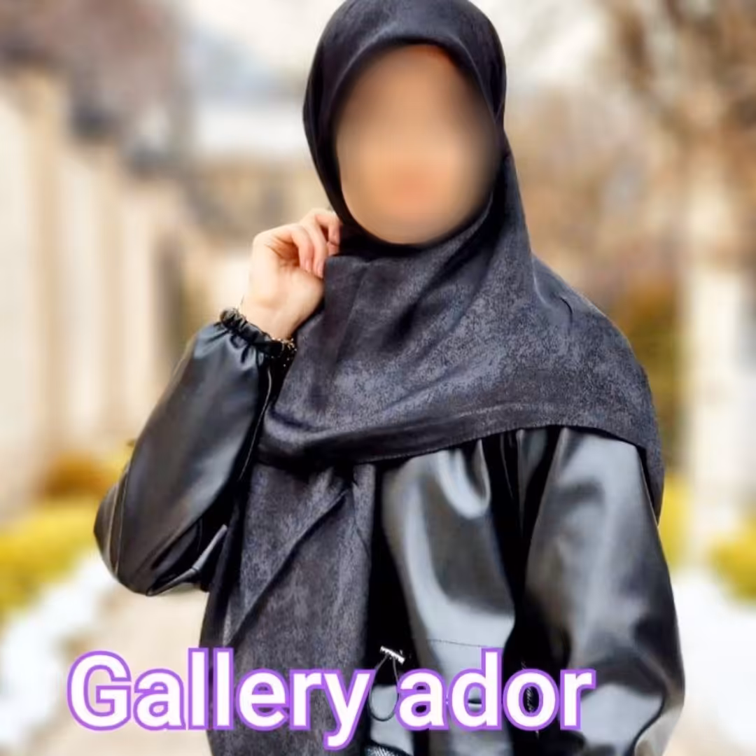 روسری مشکی پتینه نخی اعلا دور دوخت قواره بزرگ 140 سانت