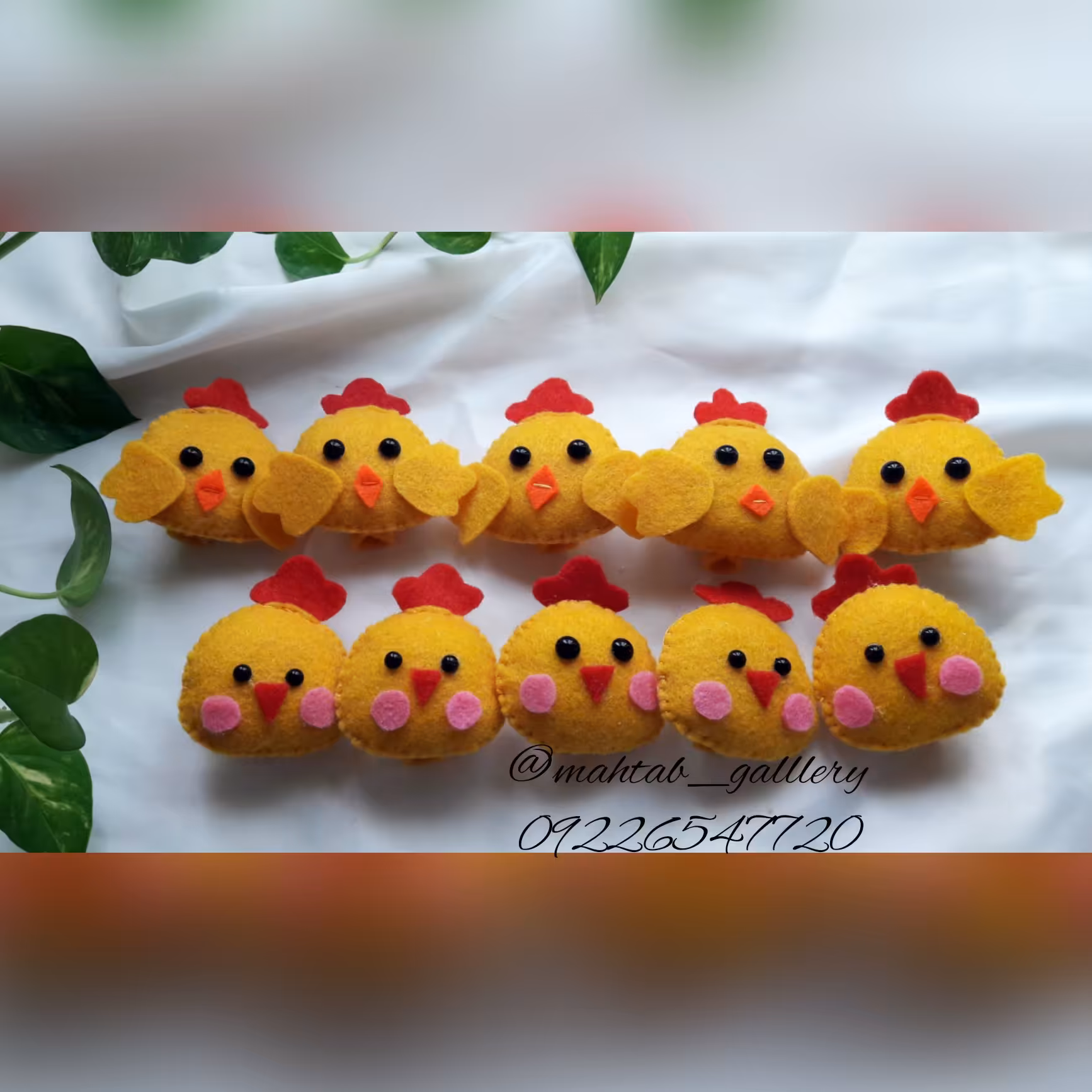 پک 4تایی سرمدادی نمدی جوجه و مرغ