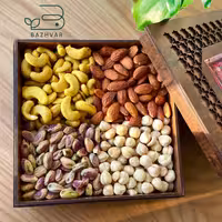 آجیل چهار مغز پک هدیه بژوار یک کیلویی با جعبه ارسال رایگان