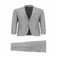 کت وشلوار خاکستری مردانه و شلوار باریک برش Kiğılı