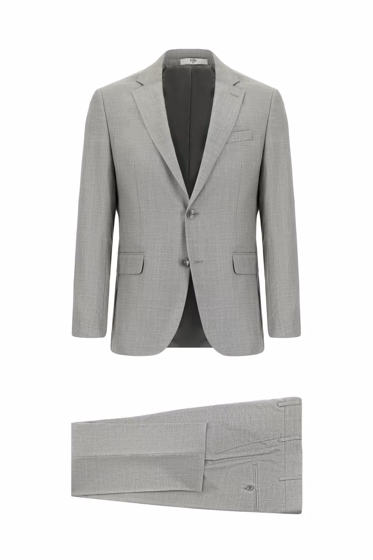 کت وشلوار خاکستری مردانه و شلوار باریک برش Kiğılı