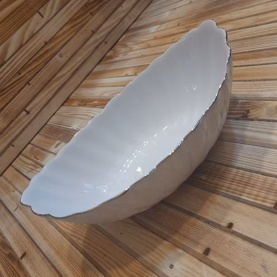 کشکول  چینی متوسط لب طلایی