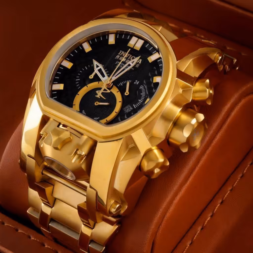 ساعت INVICTAسه موتور فعال 2زمانه حک برند بهمراه جعبه لاکچری و ارسال رایگان