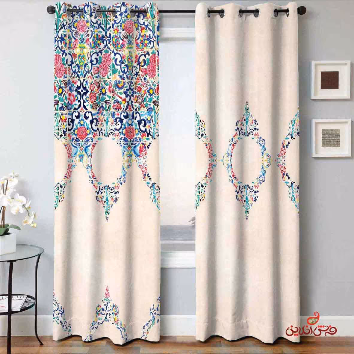 پرده 2عددی سنتی کد 2138