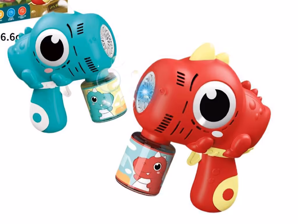 تفنگ حباب ساز شارژی مدل دایناسور اسباب بازی