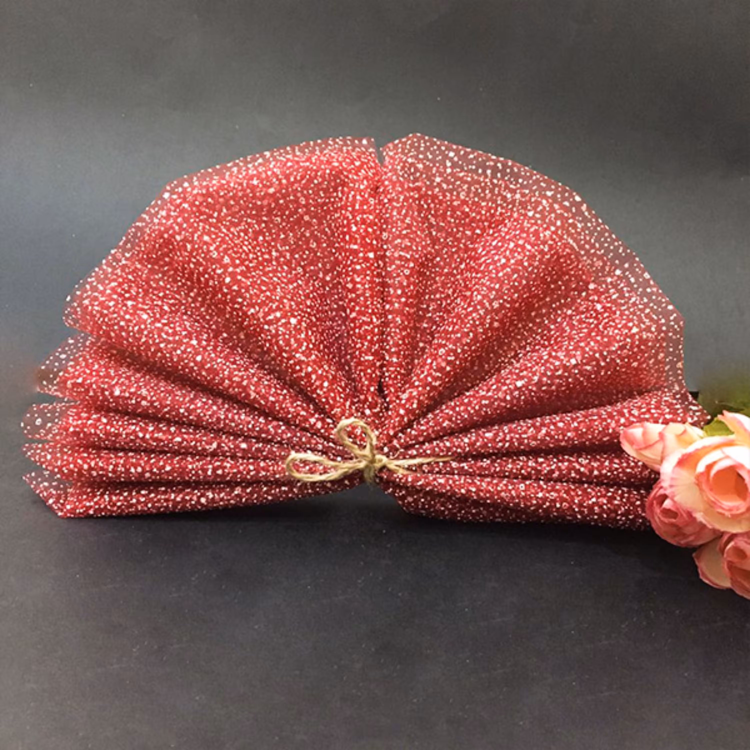 تور دونه برفی رنگ زرشکی  طول دو متر عرض 48 سانتی متر