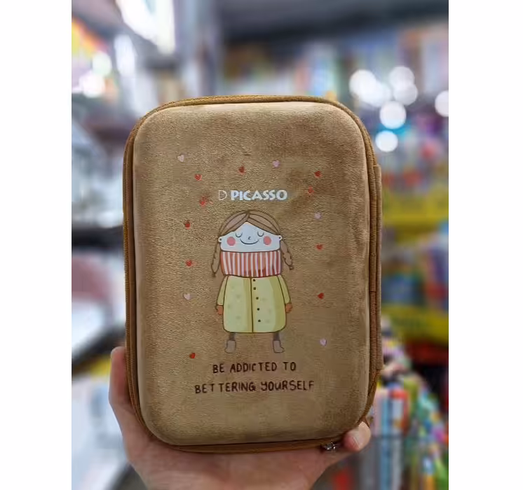 جامدادی تبلتی بزرگ مخمل طرح دختر مو لخت