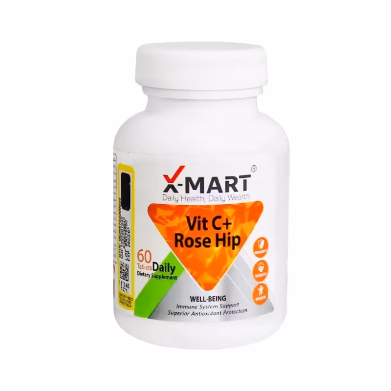 قیمت خرید اینترنتی قرص ویتامین سی و رزهیپ ایکس مارت 60 عدد داروخانه آنلاین فارموکسین