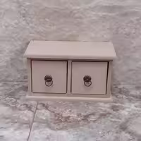 کشو رومیزی دو تایی چوبی خام و بدون رنگ مناسب نظم دهی رنگاچوب