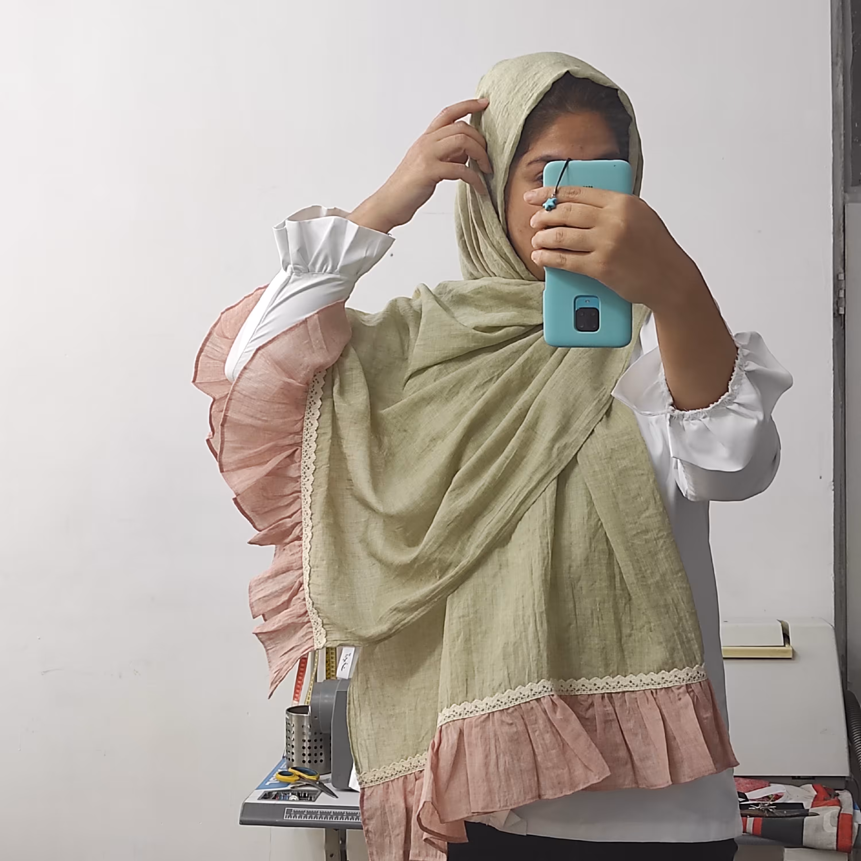 شال وال نخی چیندار