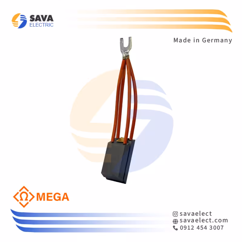 خرید ذغال کربنی صنعتی (گرافیتی) سیم‌ دار دوبل 25*(8 8) مگا آلمان | ساوا الکتریک