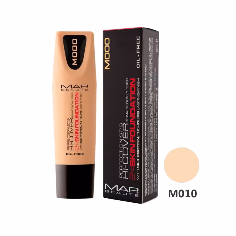 مشخصات، قیمت و خرید کرم پودر فاقد چربی مپ بوته شماره M010  - فروشگاه میرکمالی