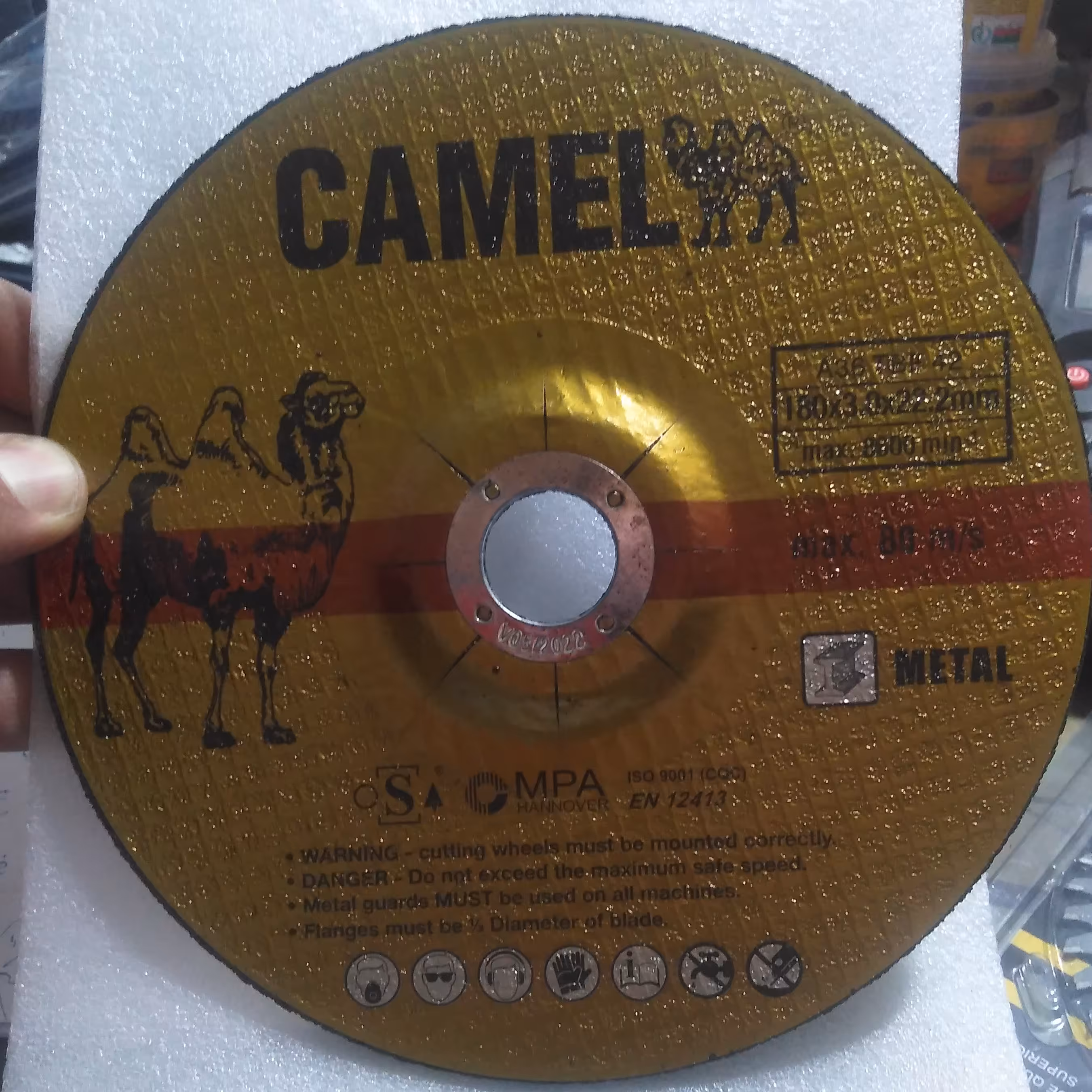 صفحه برش آهن بر بزرگ کمل سایز 180 در پک های 5 تایی