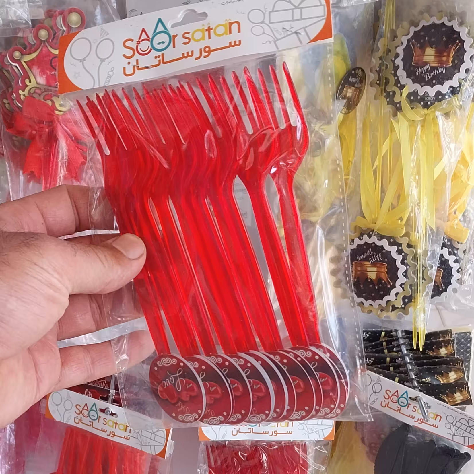 چنگال تم تولد لاو 12 عددی