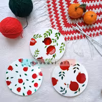 بشقاب پذیرایی سفالی طرح انار یلدا