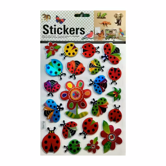 برچسب پفی کد LYL طرح کفشدوزک