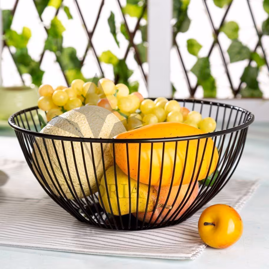 سبد میوه فلزی گرد 