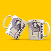 ماگ یا لیوان سرامیکی سفید با طرح انیمه ناروتو شیپودن کد 01