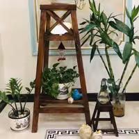 چهارپایه استند گلدان با جای چراغ یا شمع 24-100