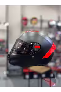 کلاه کاسکت موتورسیکلت مشکی ایمنی بسته Spartan Rs Mat Sp با منظره یاب شفاف شارک Shark