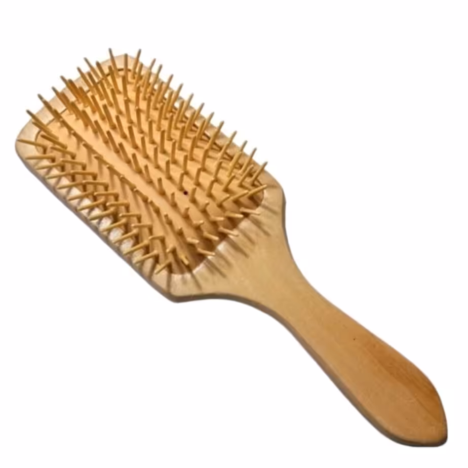 برس چوبی مو تمام چوب اصل ساخته شده از چوب بامبو برس چوبی شانه چوبی بورس چوبی شونه چوبی بری ضد موخوره ضدموخوره برس موی سر