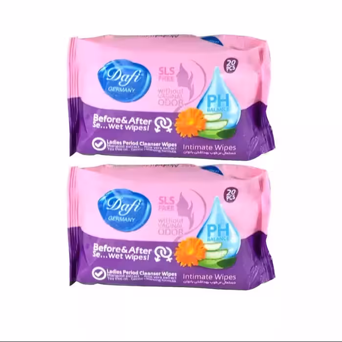 دستمال مرطوب دافی مدل wo2 مجموعه 2 عددی