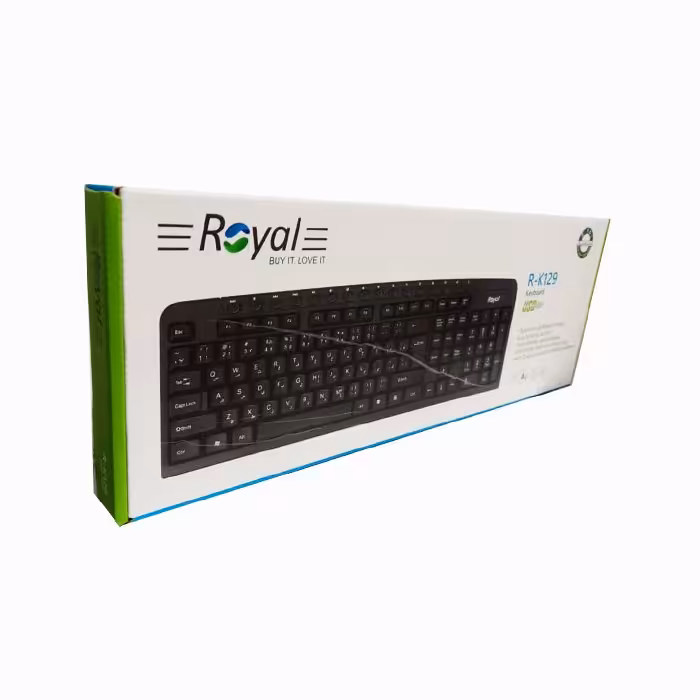 کیبورد رویال مدل R-K129 پکدار و پلمب گارانتی رویال