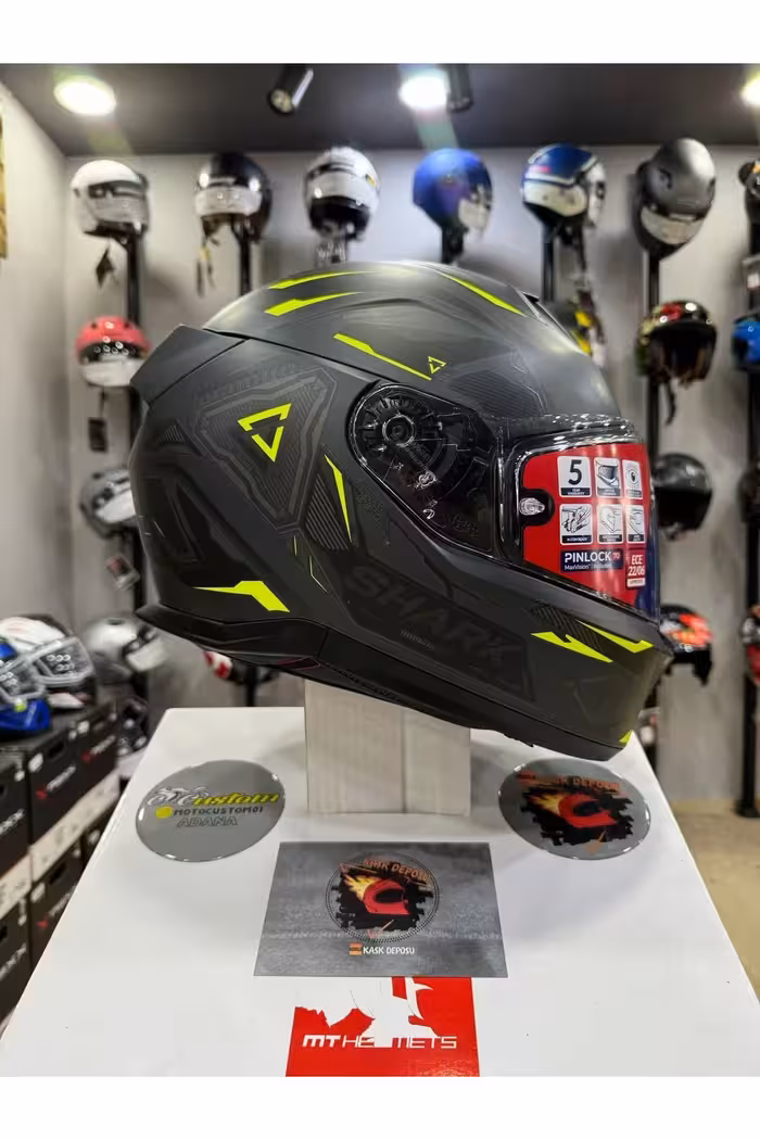 کلاه کاسکت موتورسیکلت خاکستری I3 Skwal Matte نئون کامل صورت موتور سیکلت شارک Shark