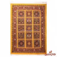 فرش دستباف عشایری طرح خشتی زرد