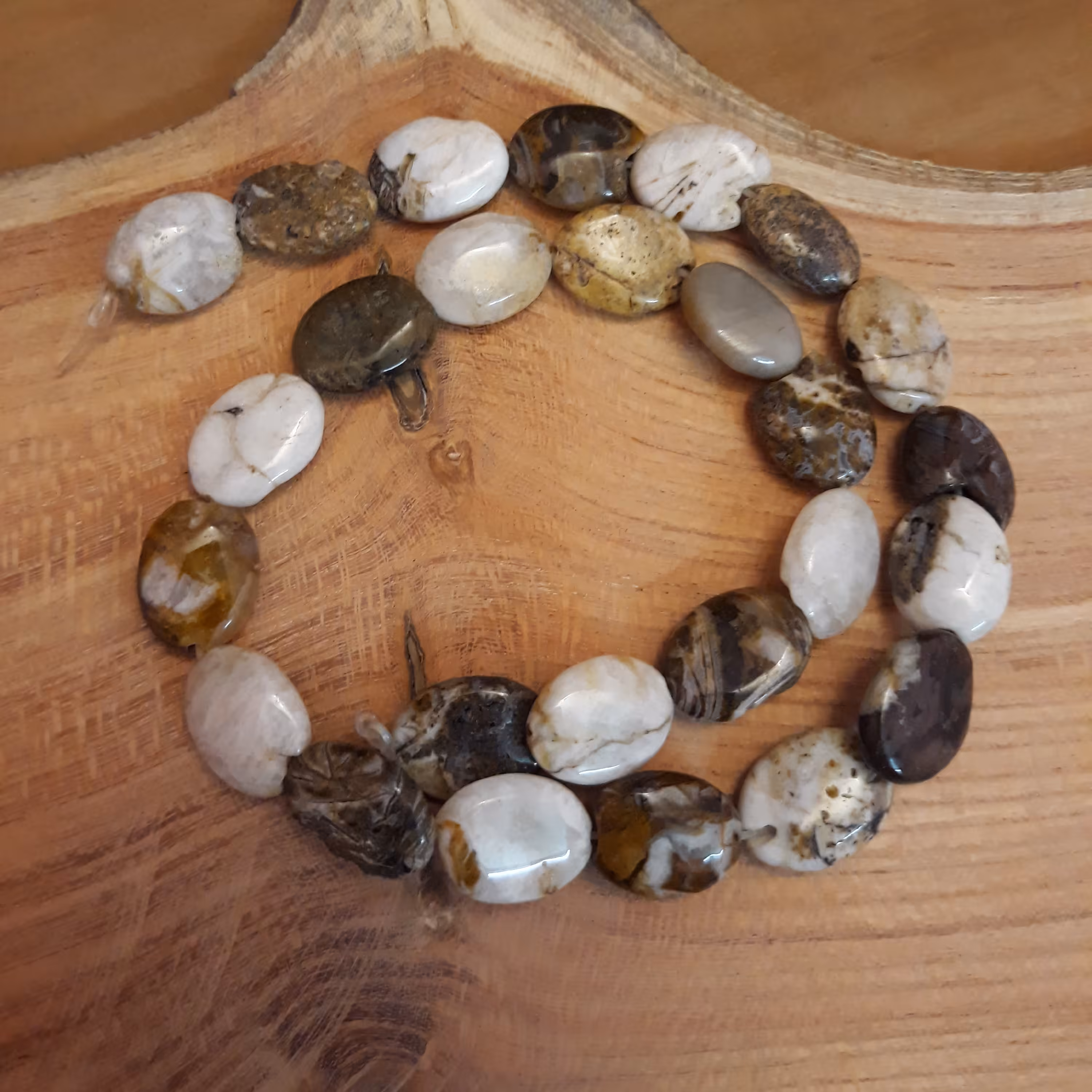 سنگ طبیعی جاسپر منظره بیضی