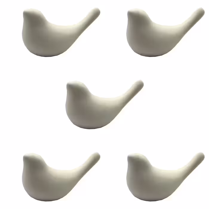 پرنده سرامیکی خام مدل پرستو کد Parasto100 مجموعه پنج عددی ( پس کرایه )