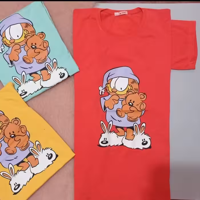 تیشرت مدل گارفیلد در 6رنگ بسیار جذاب جنس: نخ و پنبه درجه یک