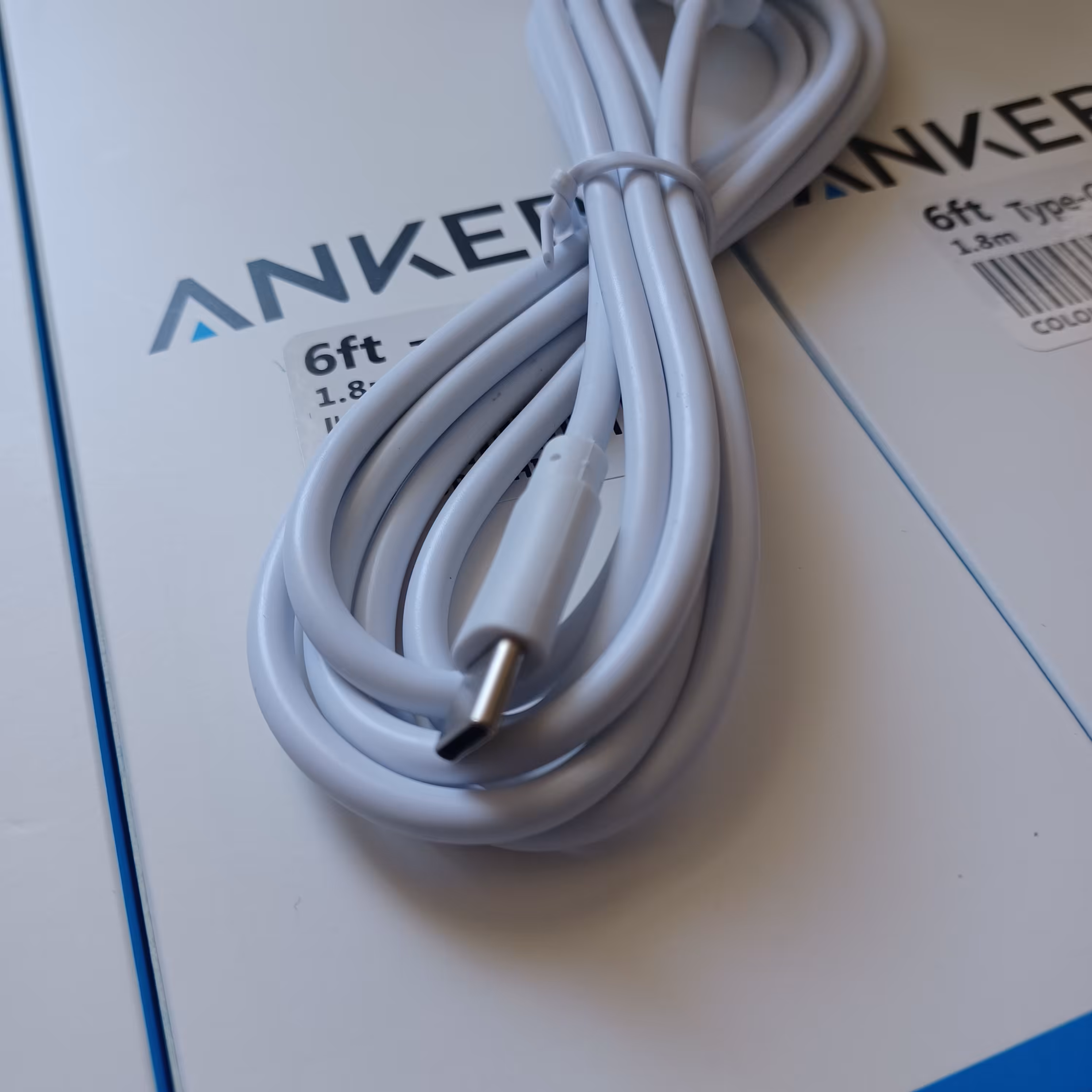 کابل شارژ تایپ سی Anker مدل 6ft به طول 1.8 متر کیفیت عالی
