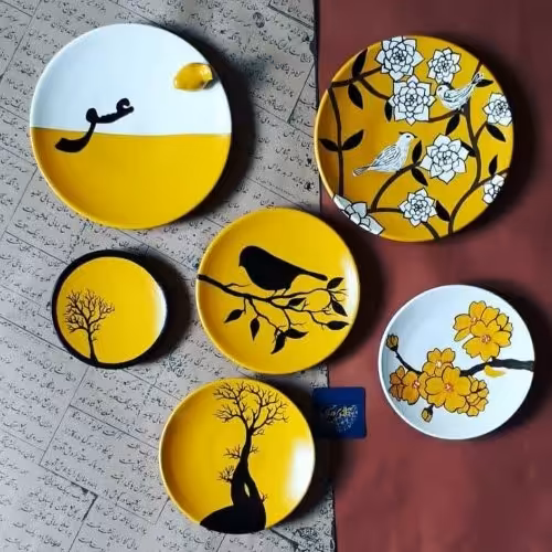 ست دیوارکوب سفالی پرنده