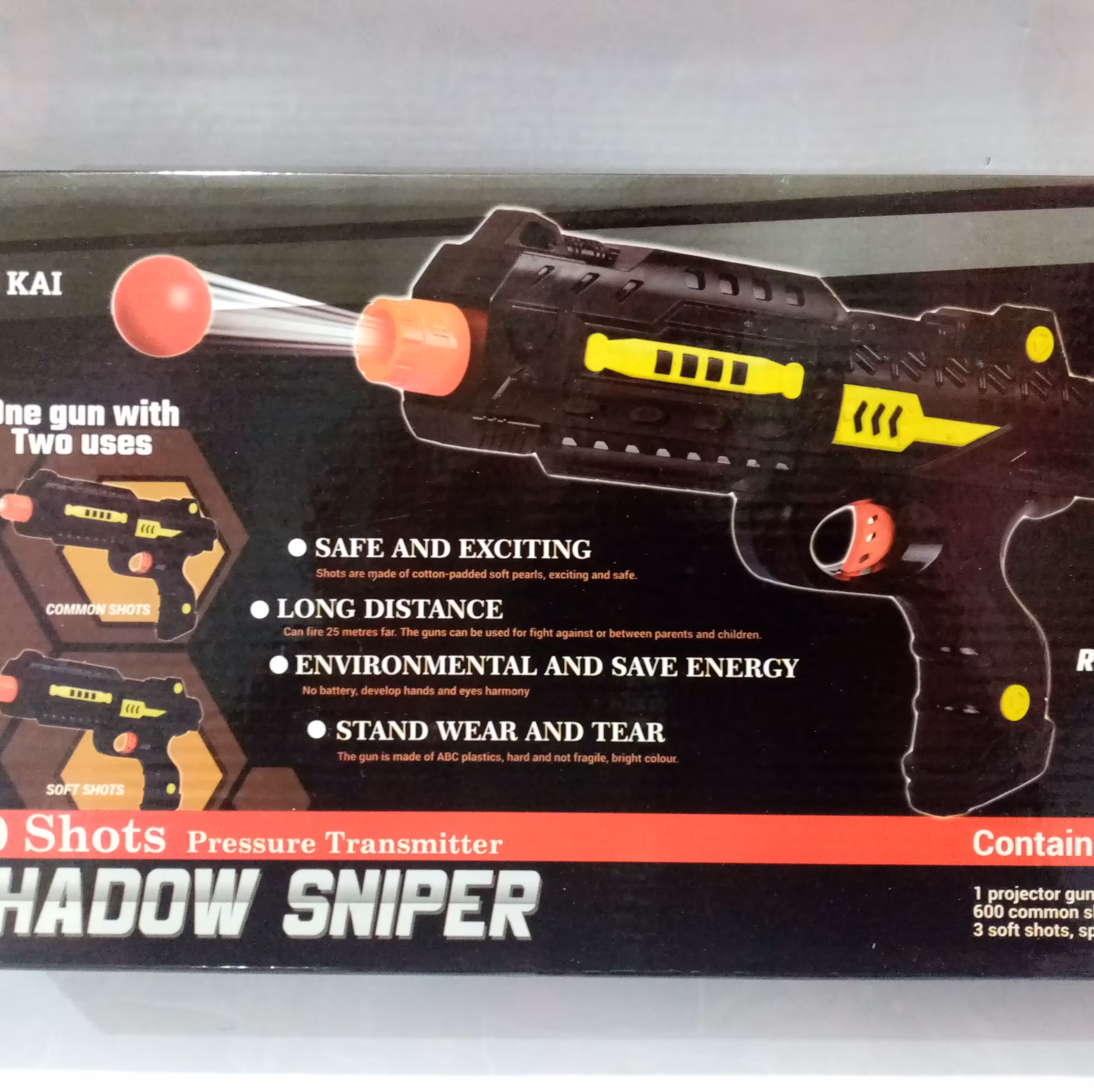 اسباب بازی تفنگ بادی اسلحه کلت تیر پرتابی بی خطر