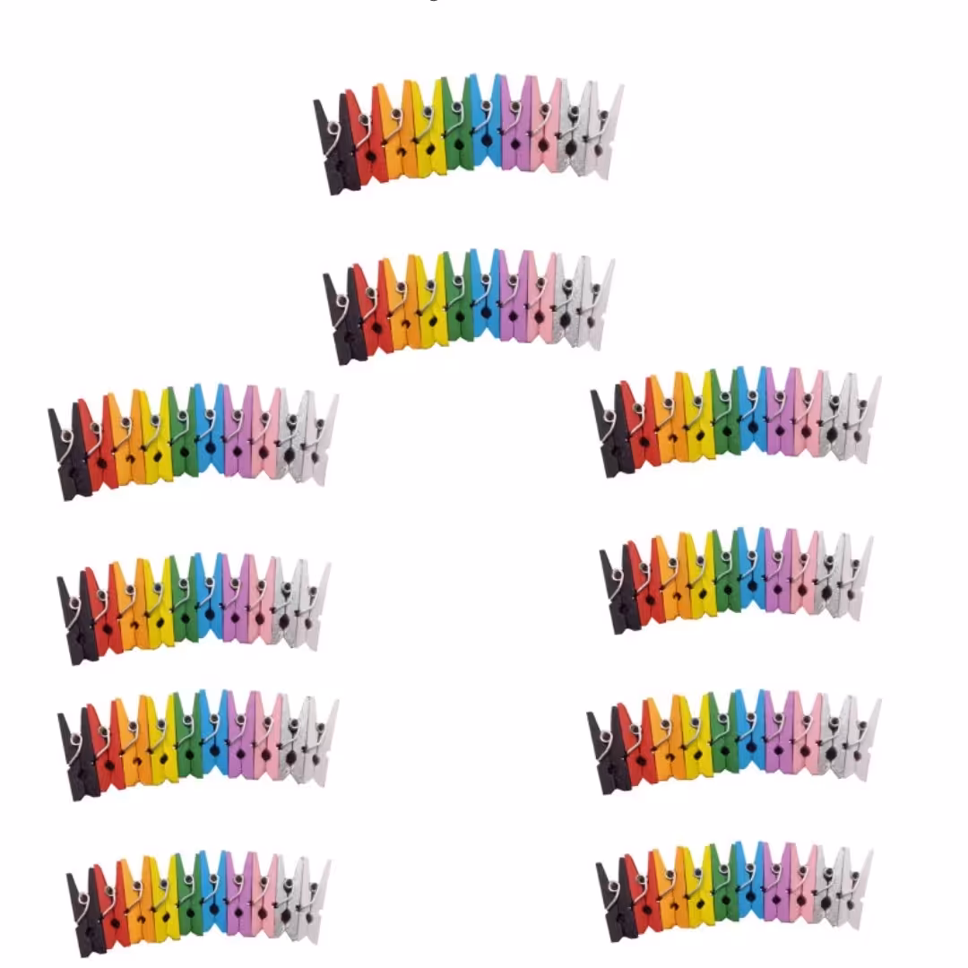 گیره  دکوری رنگی بسته 100 عددی سایز 2.5 سانتی متر