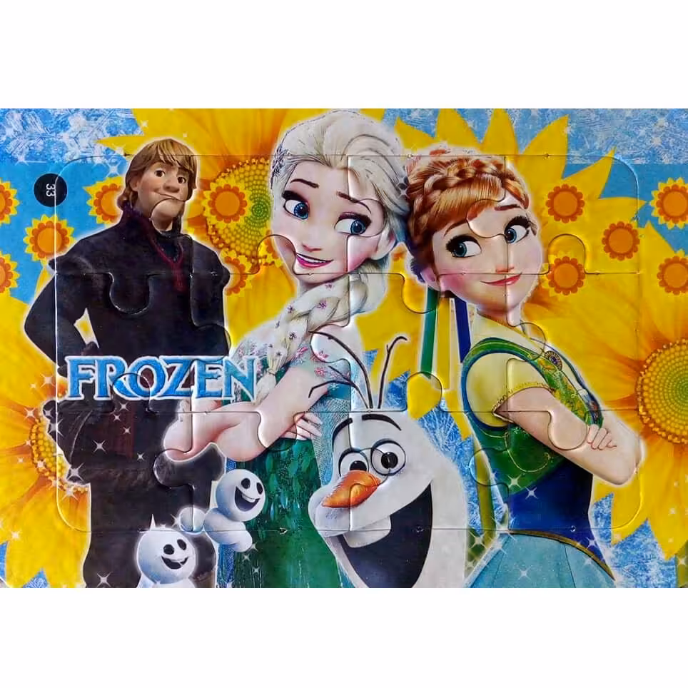 پازل فروزن - پازل فانتزی 12 تکه رقعی - شماره 33 - پشت وایت برد