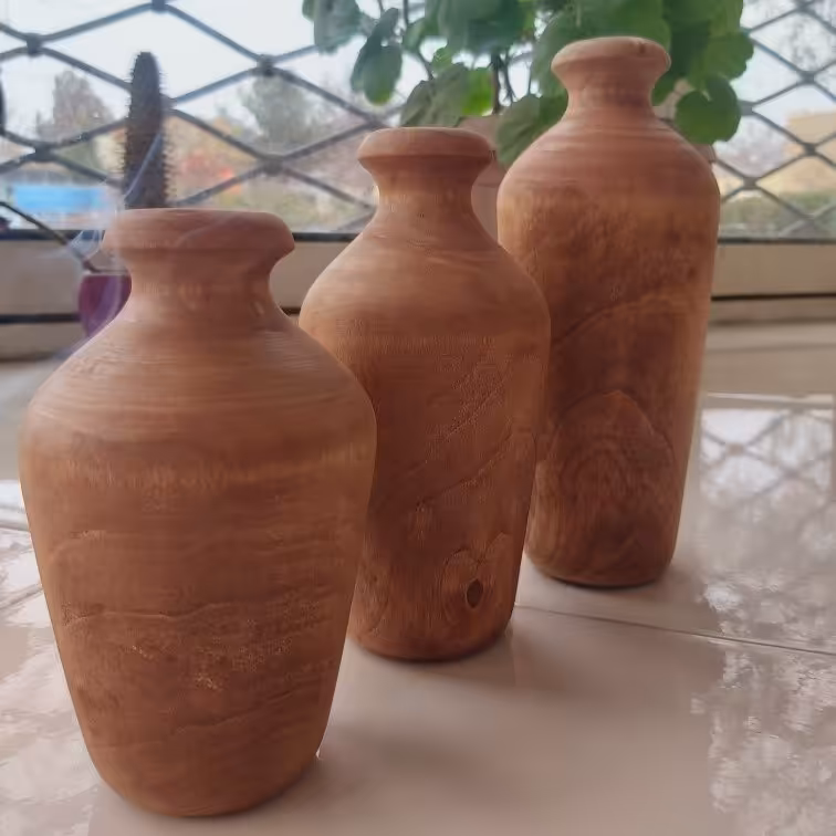 گلدان چوبی گل 
