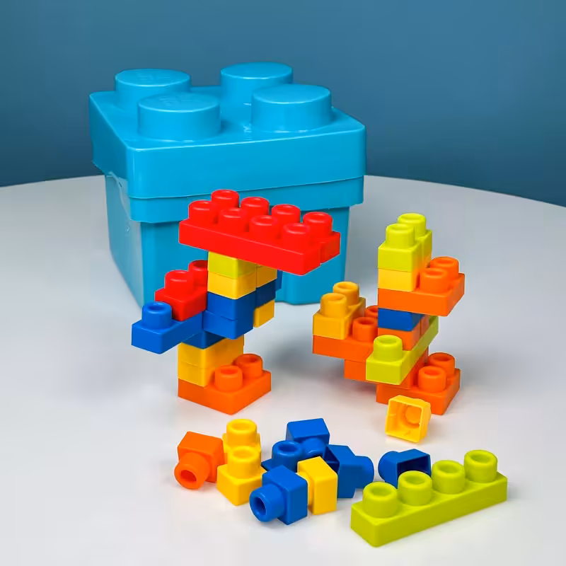اسباب بازی لگو نرم و باکس لگو آبی کد PBL05