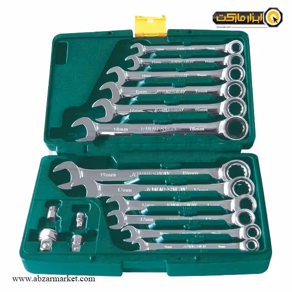 ست آچار یک سر رینگ جغجغه یک سر تخت جانزوی 16 عددی مدل W45316S