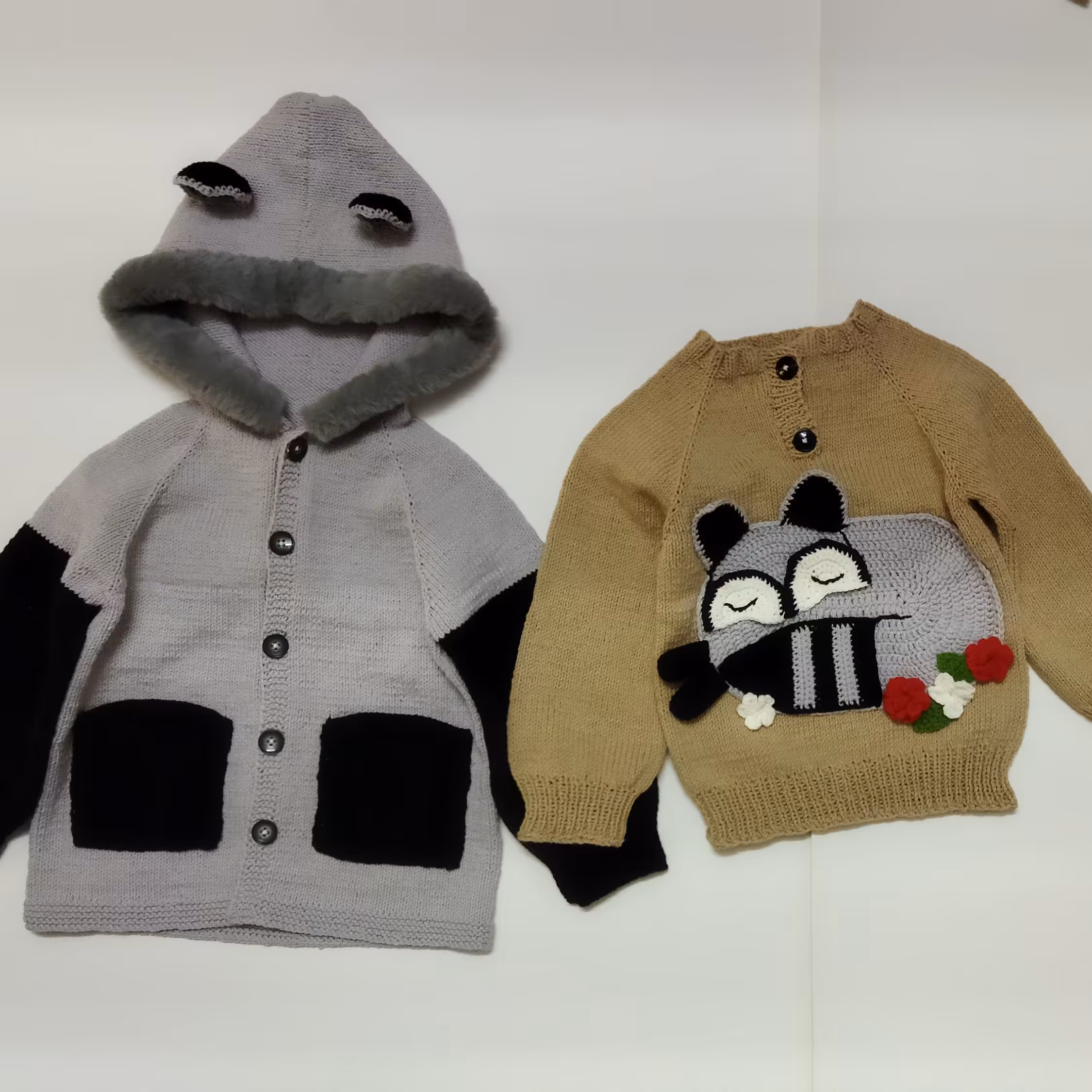 ست کت طرح روباه پلیور طرح روباه و شال و کلاه طرح روباه