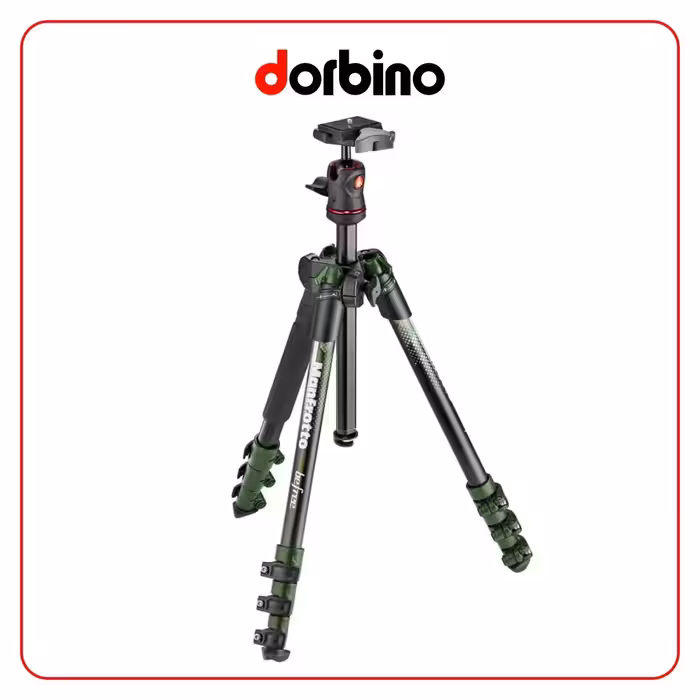 سه پایه مانفروتو Manfrotto BeFree Color Aluminum Travel Tripod (Green) - فروشگاه دوربین دوربینو