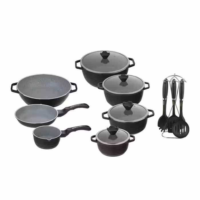 سرویس پخت و پز 18 پارچه عروس مدل کلاسیک خطی