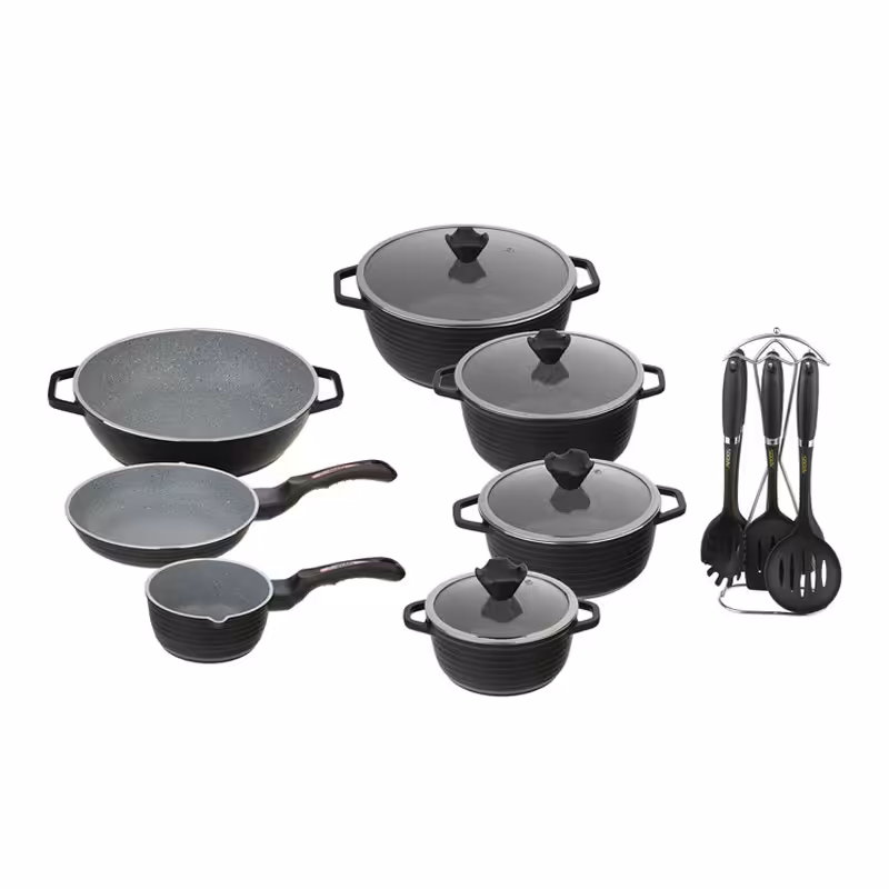 سرویس پخت و پز 18 پارچه عروس مدل کلاسیک خطی