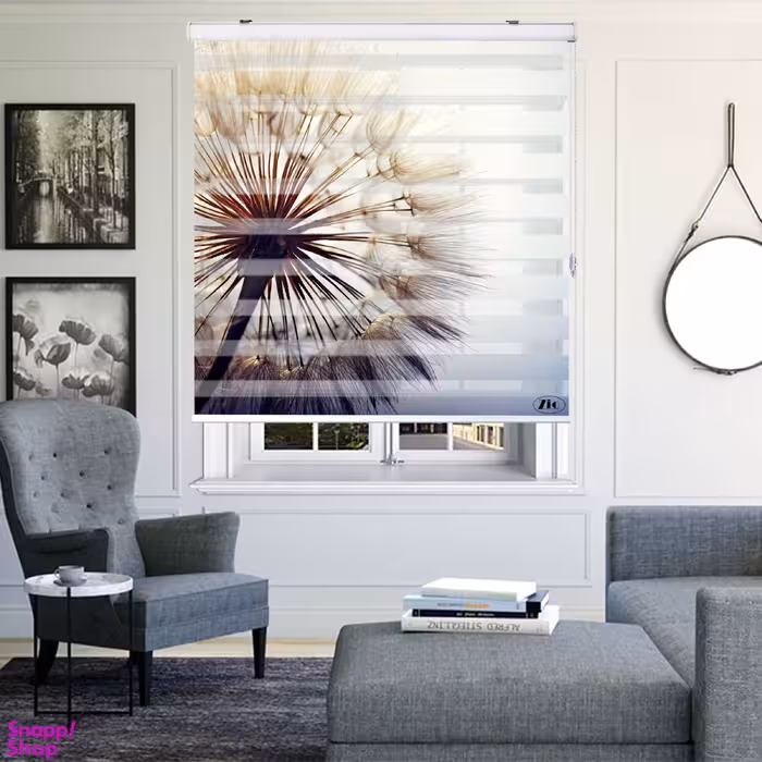 پرده زبرا زیو مدل L5046 سایز 150x280 سانتی متر