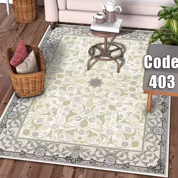 کاور فرش سنتی طوسی نگین ترمه مدل 403