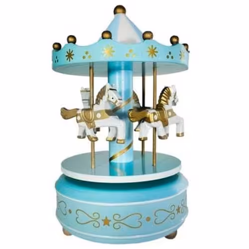 جعبه موزیکال اسب طرح چرخ و فلک
